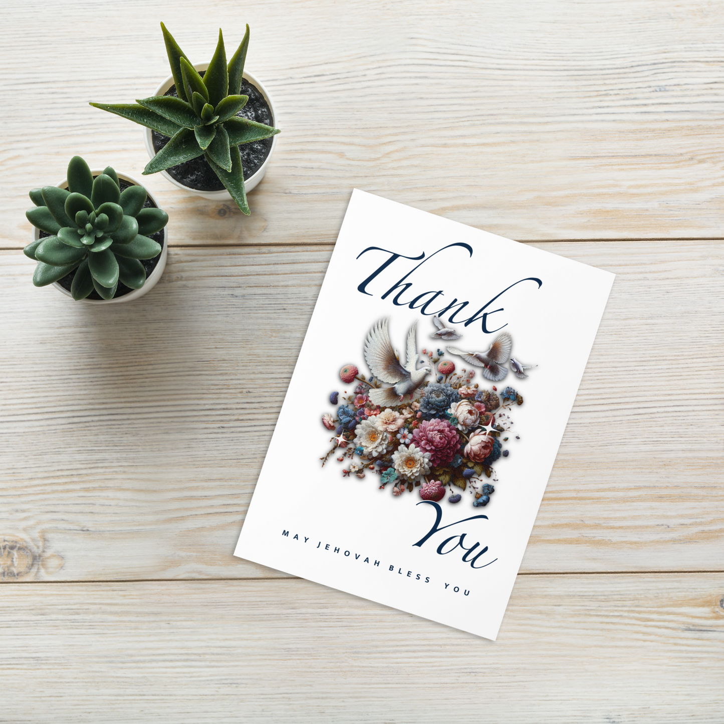 Thank You Greeting Card - Dove Delight