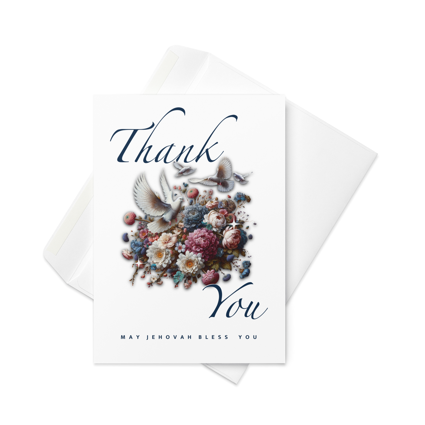 Thank You Greeting Card - Dove Delight