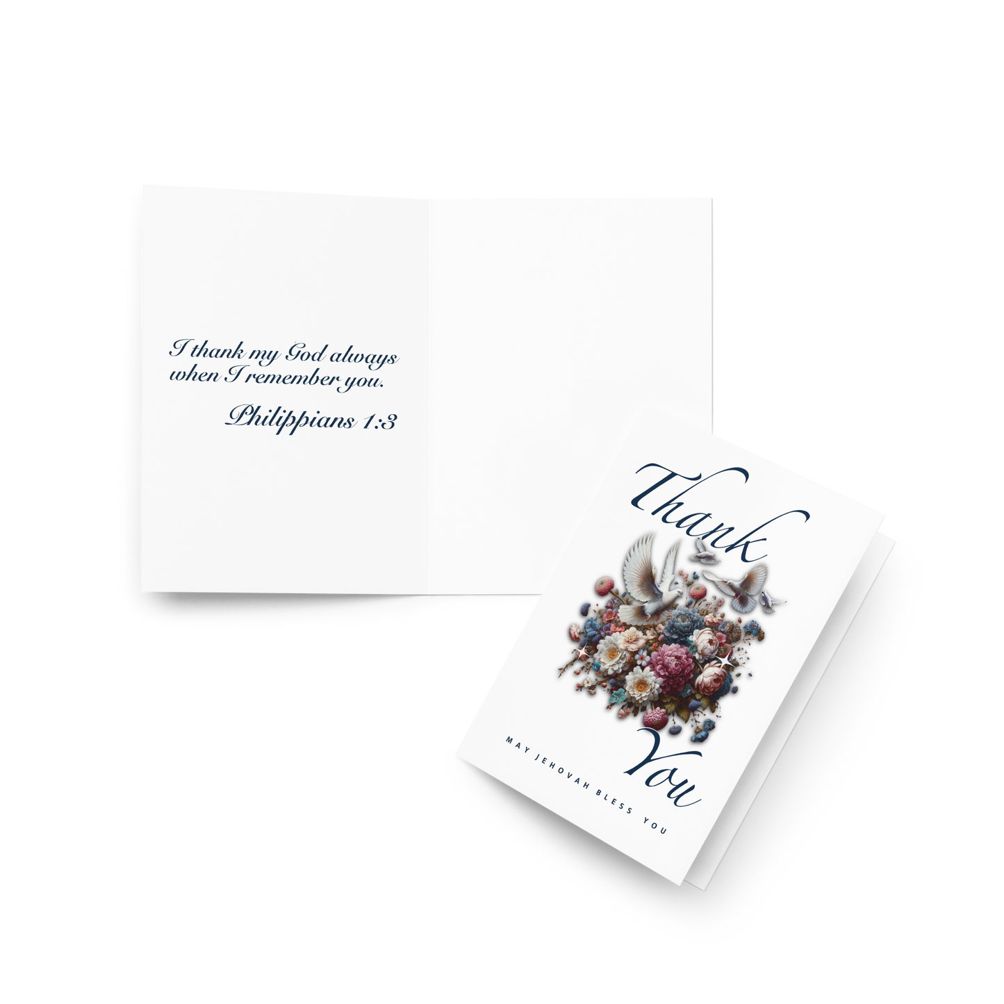 Thank You Greeting Card - Dove Delight