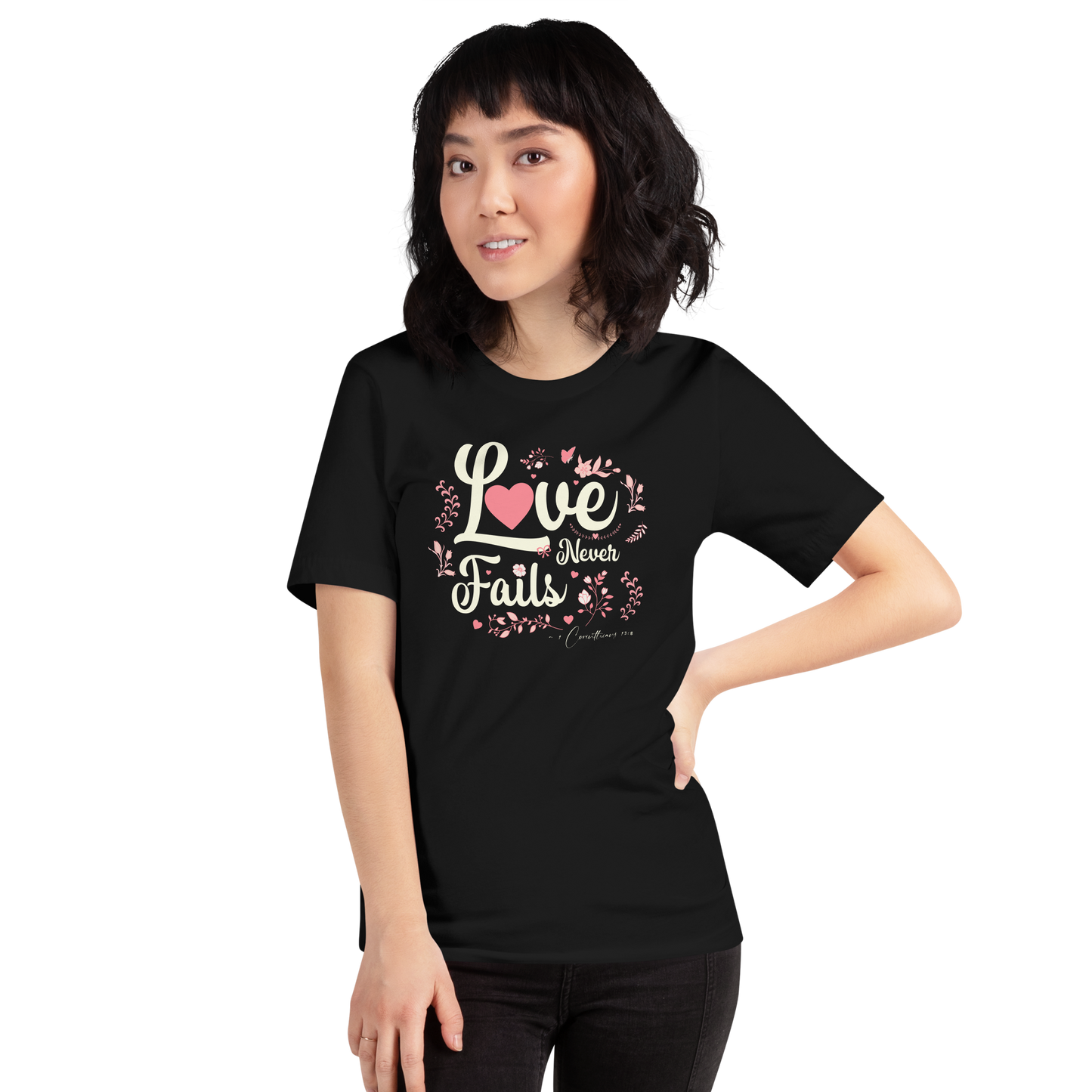Bella & Canva Lightweight T-Shirt - Love Never Fails