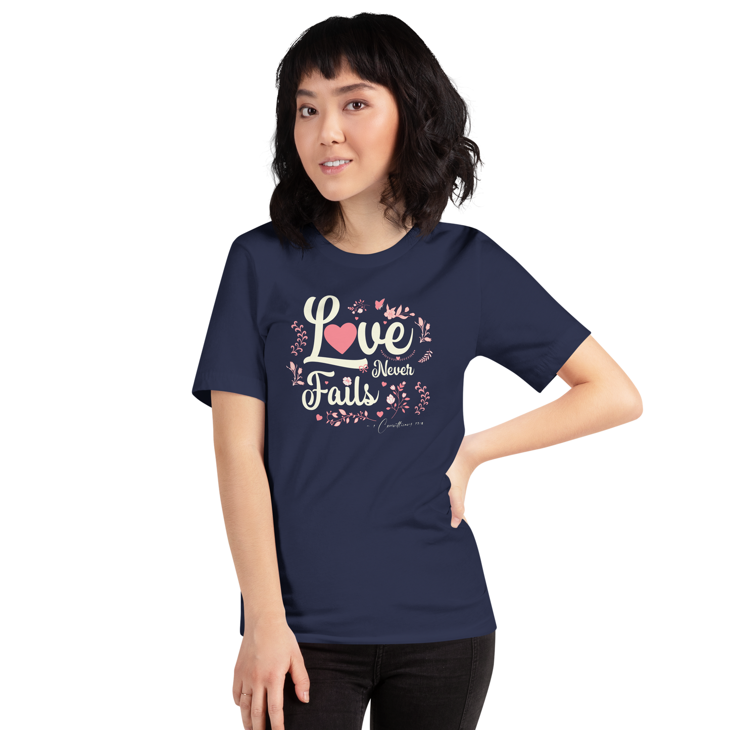 Bella & Canva Lightweight T-Shirt - Love Never Fails